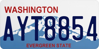 WA license plate AYT8854