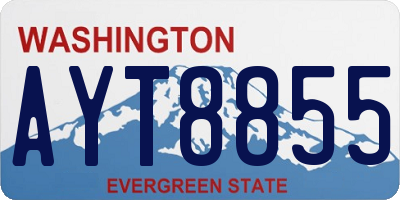WA license plate AYT8855
