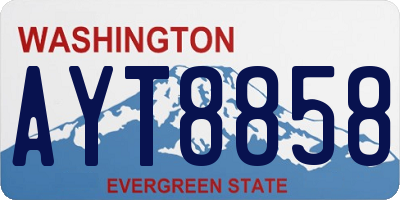 WA license plate AYT8858