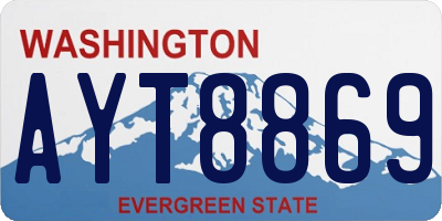 WA license plate AYT8869