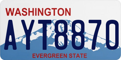 WA license plate AYT8870