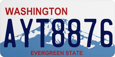 WA license plate AYT8876