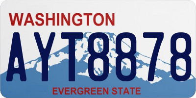WA license plate AYT8878