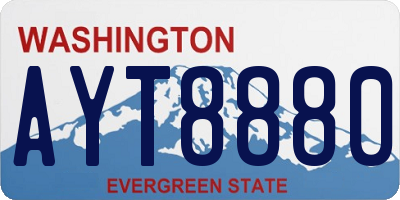 WA license plate AYT8880