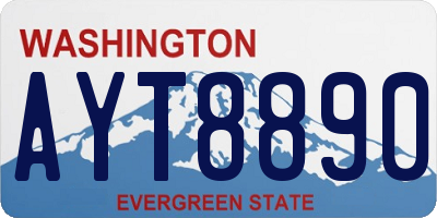 WA license plate AYT8890
