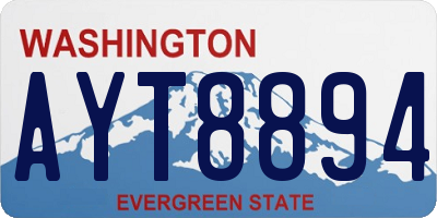 WA license plate AYT8894