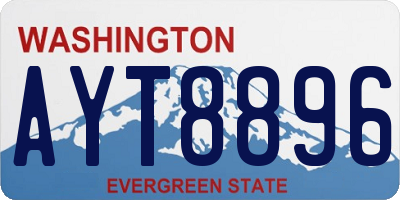 WA license plate AYT8896