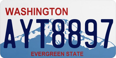 WA license plate AYT8897