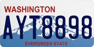 WA license plate AYT8898