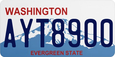 WA license plate AYT8900