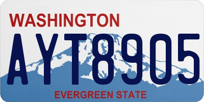 WA license plate AYT8905