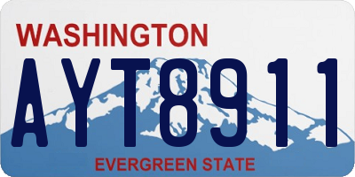 WA license plate AYT8911