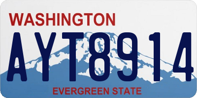 WA license plate AYT8914