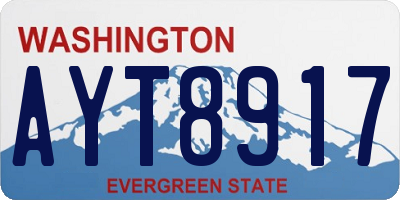 WA license plate AYT8917
