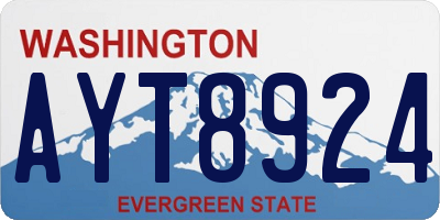 WA license plate AYT8924