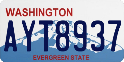 WA license plate AYT8937