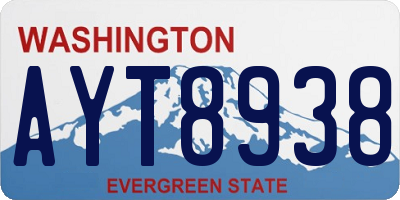 WA license plate AYT8938