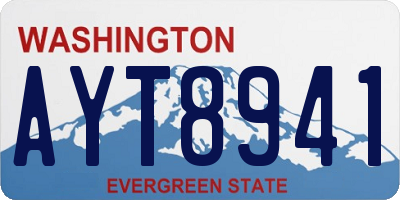 WA license plate AYT8941