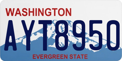 WA license plate AYT8950