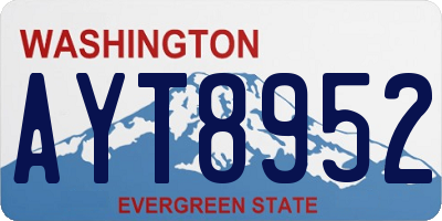 WA license plate AYT8952