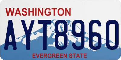 WA license plate AYT8960