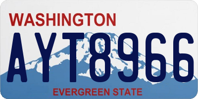 WA license plate AYT8966