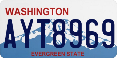 WA license plate AYT8969