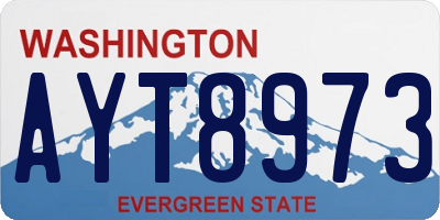 WA license plate AYT8973