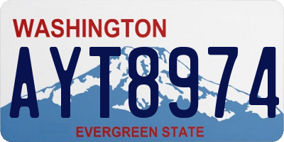 WA license plate AYT8974