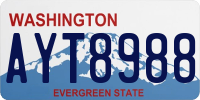 WA license plate AYT8988