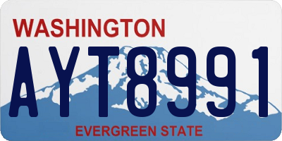WA license plate AYT8991