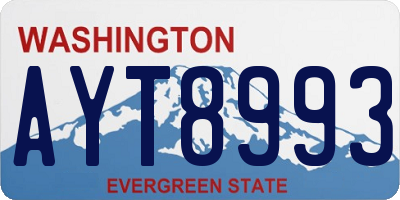 WA license plate AYT8993