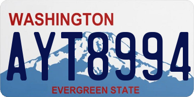 WA license plate AYT8994