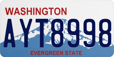 WA license plate AYT8998