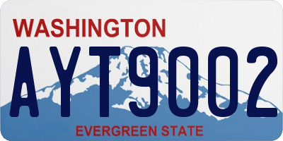 WA license plate AYT9002