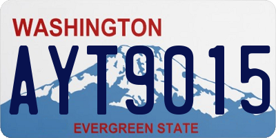 WA license plate AYT9015
