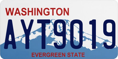 WA license plate AYT9019