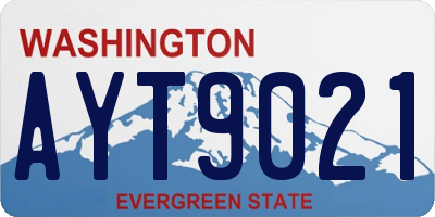 WA license plate AYT9021