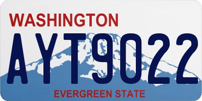 WA license plate AYT9022