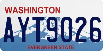 WA license plate AYT9026
