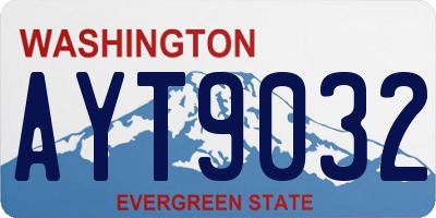 WA license plate AYT9032