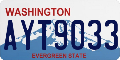 WA license plate AYT9033