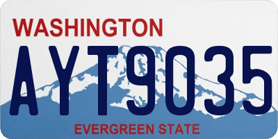 WA license plate AYT9035