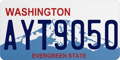 WA license plate AYT9050