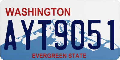 WA license plate AYT9051