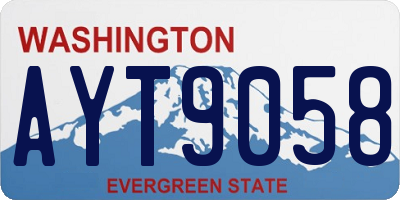 WA license plate AYT9058