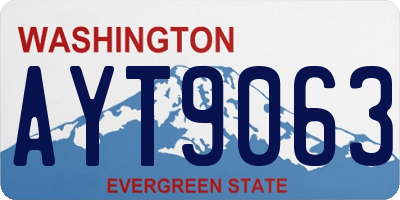 WA license plate AYT9063