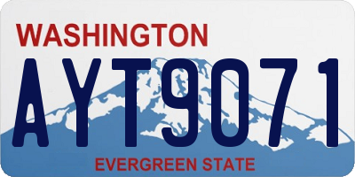 WA license plate AYT9071