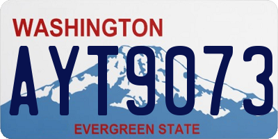 WA license plate AYT9073