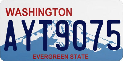 WA license plate AYT9075